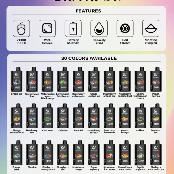Silvaper 24000 Puffs Disposable Vape