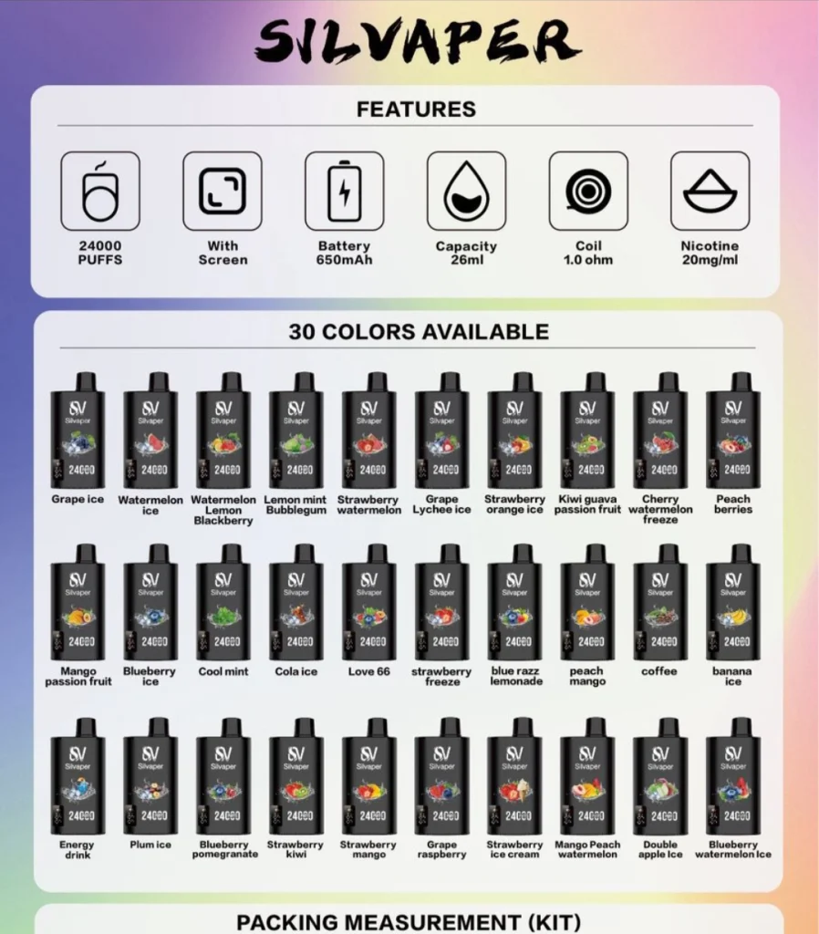 Silvaper 24000 Puffs Disposable Vape