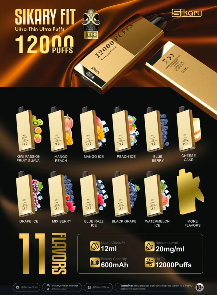 Sikary Fit 12000 Puffs Disposable Vape