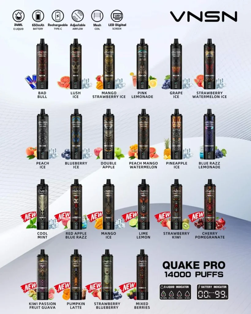VNSN Quake Pro 14000 Puffs Disposable Vape